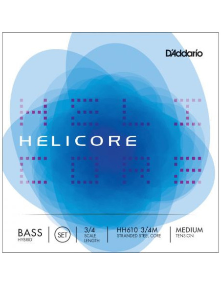 Juego Cuerdas Contrabajo D'Addario HH610 Helicore Hybrid