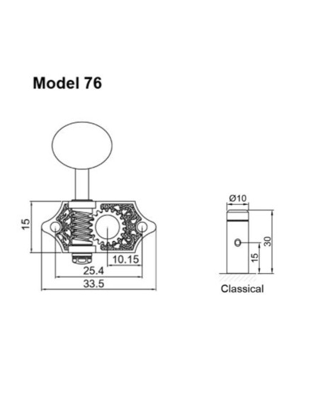 Clavijero Perona 76I Guitarra Clásica