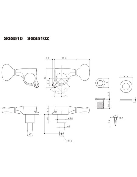 Clavijero Gotoh® Cromo SGS510Z/S5-LC  6 en linea