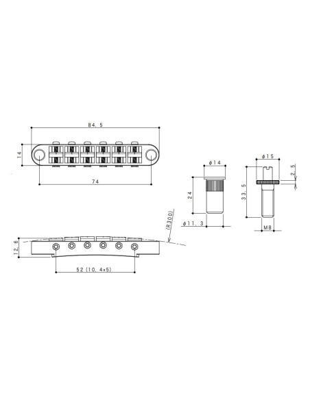 Puente Gotoh® Cromo GE103B-T-C