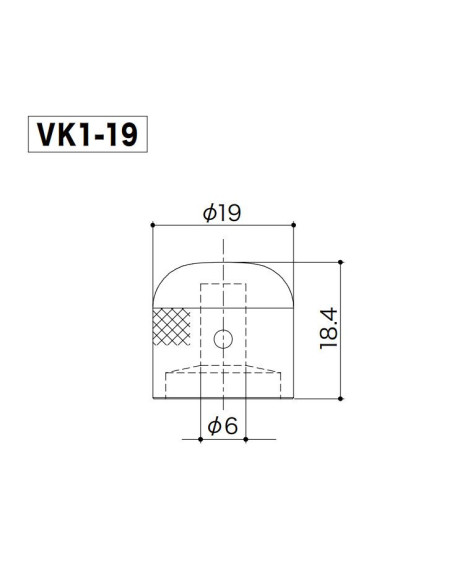 Gotoh® Dome Knob Chrome Relic VK1/19-C