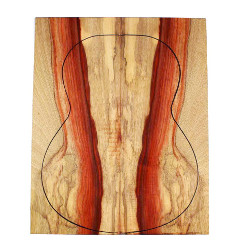 padouk bariolé classic guitar backs