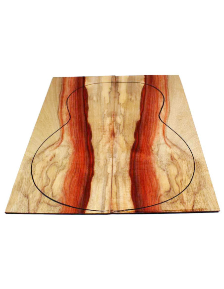 padouk bariolé classic guitar backs