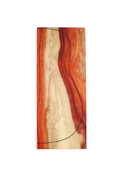 Padauk Bariolé Acoustic Classical Guitar Single Back  | Maderas Barber
