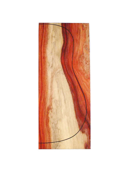 Padauk Bariolé Acoustic Classical Guitar Single Back  | Maderas Barber