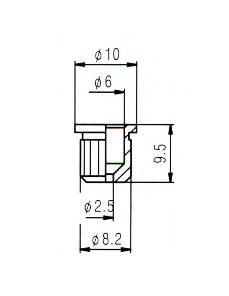 Casquillo de Cuerdas Boston 8,2x9,5 mm | Herrajes