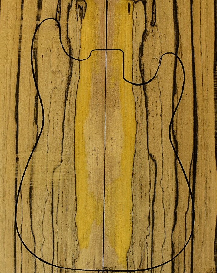 Carved Top Brown Ebony Eléctrica