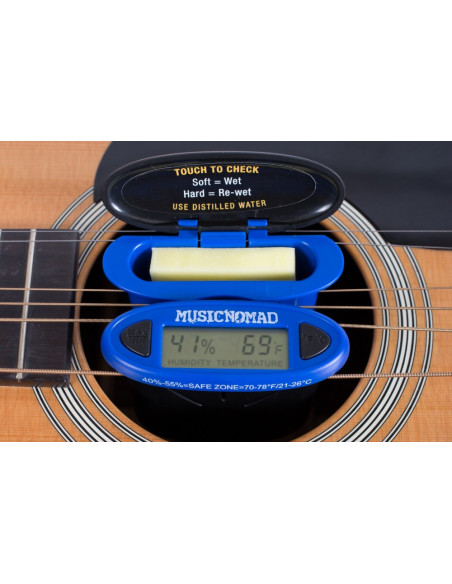 Medidor de temperatura y humedad para guitarra |Con humidificador