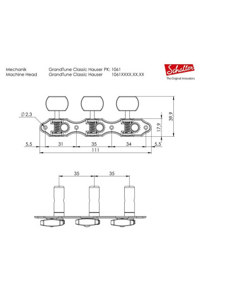 Buy GranTune Hauser Schaller® Nickel Snakewood Machine Head