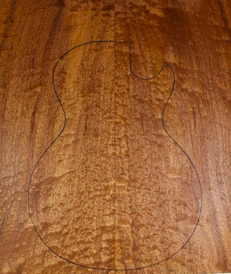 AA Body Top Sapele Quilted Bass / Electric Guitar | Buy