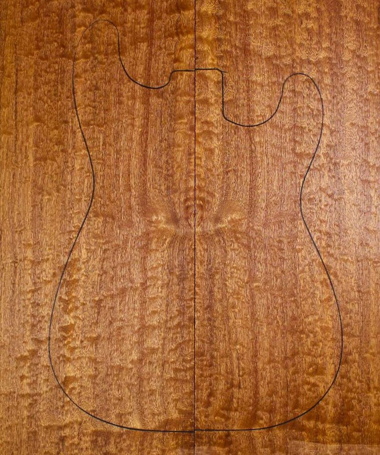 Body Top Sapelli Pommelé 1ère Guitare/Basse Électrique