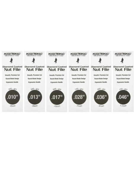 Electric Guitar Diamond 6 Piece Nut File Light Set | Maderas Barber