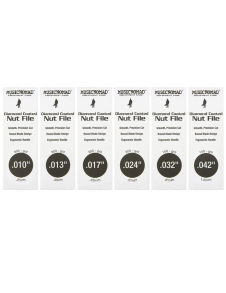 Set de 6 Limes Diamantées SuperLight pour sillet de tête Guitare Électrique