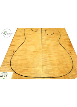 Tapa Cuerpo Arce Quilted Guitarra / Bajo Eléctrico Nº12