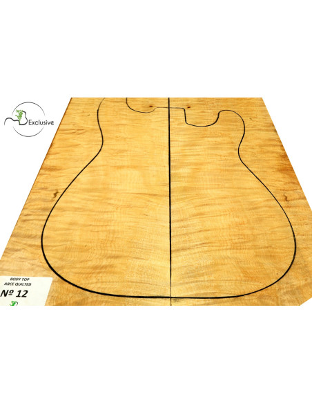 Quilted Maple Body Top Electric / Bass Guitar Nº 12