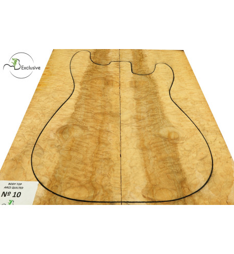 Tapa Cuerpo Arce Quilted Guitarra / Bajo Eléctrico Nº10
