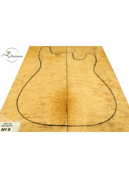 Tapa Cuerpo Arce Quilted Guitarra / Bajo Eléctrico Nº9