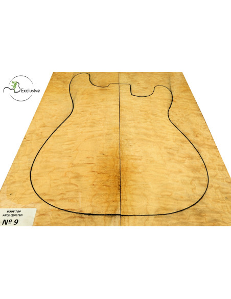 Tapa Cuerpo Arce Quilted Guitarra / Bajo Eléctrico Nº9