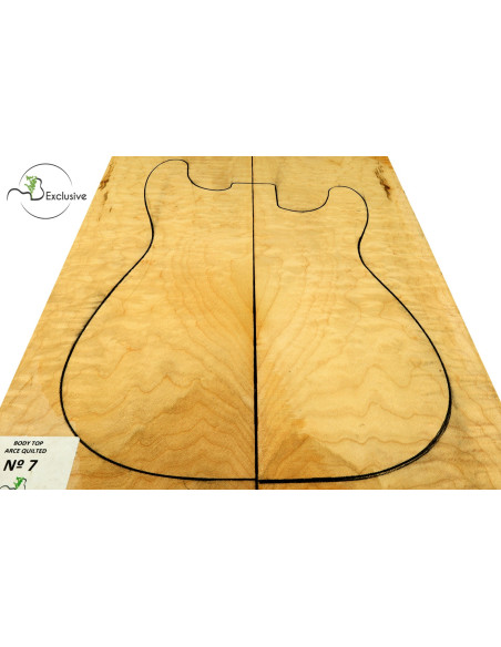 Tapa Cuerpo Arce Quilted Guitarra / Bajo Eléctrico Nº7
