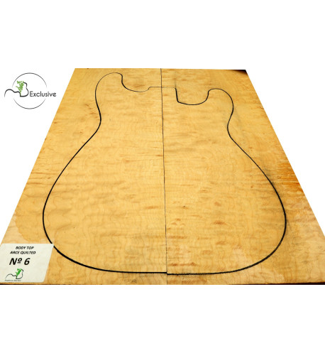 Tapa Cuerpo Arce Quilted Guitarra / Bajo Eléctrico Nº6