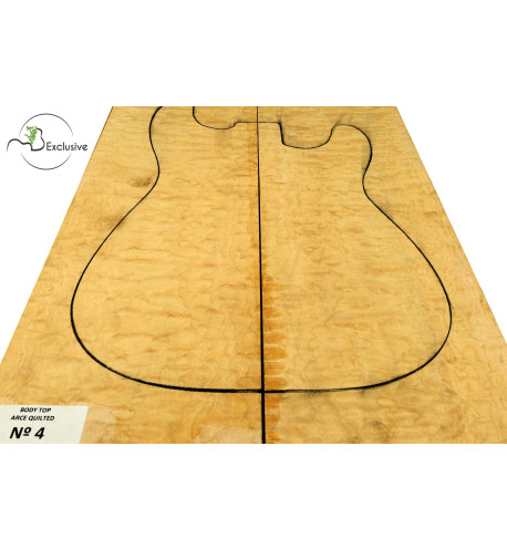 Tapa Cuerpo Arce Quilted Guitarra / Bajo Eléctrico Nº4