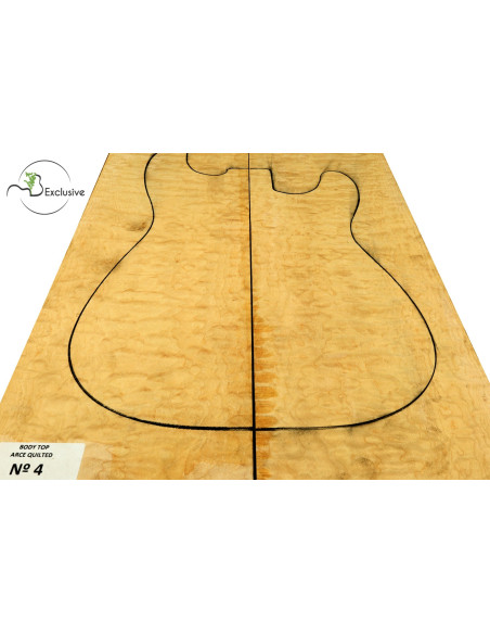 Tapa Cuerpo Arce Quilted Guitarra / Bajo Eléctrico Nº4
