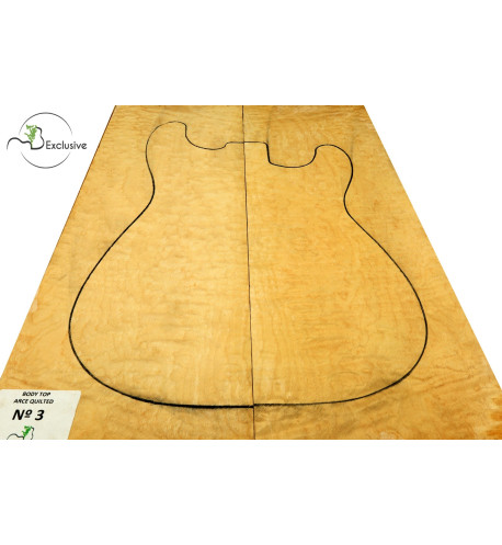 Quilted Maple Body Top Electric / Bass Guitar Nº 3