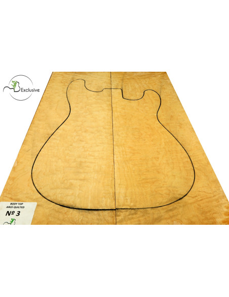 Tapa Cuerpo Arce Quilted Guitarra / Bajo Eléctrico Nº3