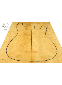 Tapa Cuerpo Arce Quilted Guitarra / Bajo Eléctrico Nº2