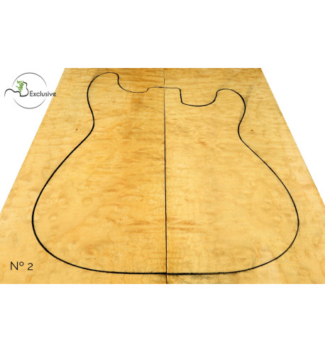 Tapa Cuerpo Arce Quilted Guitarra / Bajo Eléctrico Nº2