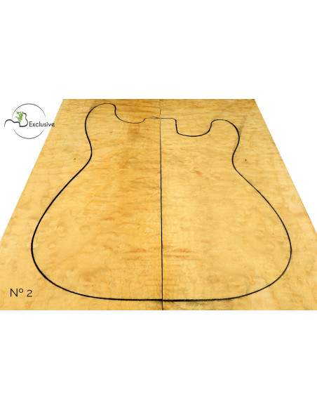 Tapa Cuerpo Arce Quilted Guitarra / Bajo Eléctrico Nº2