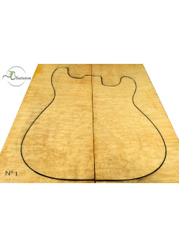 Tapa Cuerpo Arce Quilted Guitarra / Bajo Eléctrico Nº1