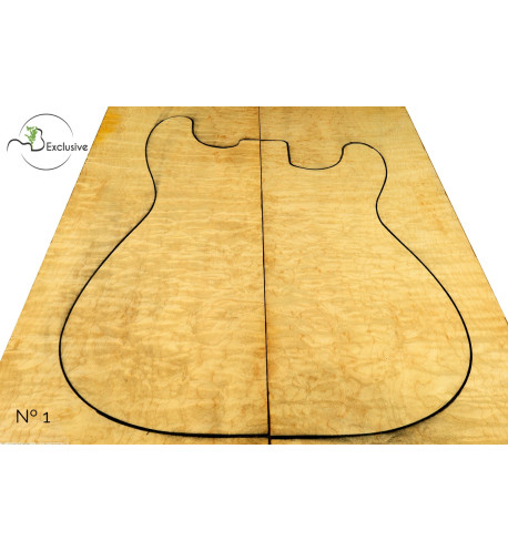 Tapa Cuerpo Arce Quilted Guitarra / Bajo Eléctrico Nº1