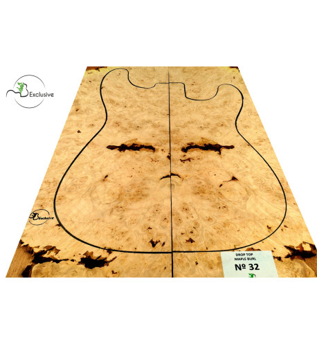 Bois exclusif Drop Top Loupe d'Érable