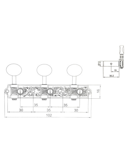 Buy Ping Well® Machine Head RM-1549BG-14XM