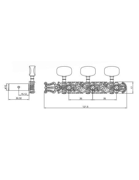 Buy Ping Well® Machine Head RM-1294-55XB Classical Guitar
