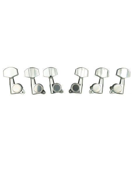 Mécaniques Ping Well® Chrome RM-1042C-1 Guitare Acoustique et Électrique 3+3