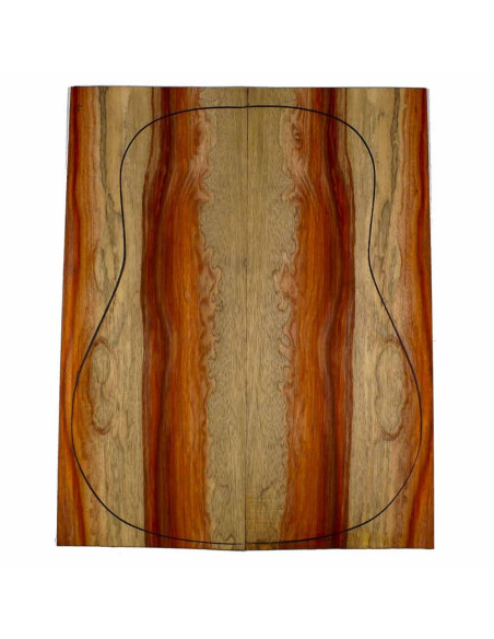 padouk bariolé acoustic guitar backs