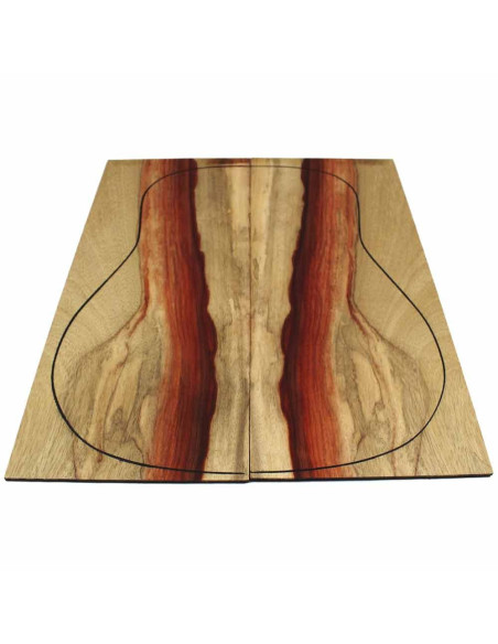 padouk bariolé acoustic guitar backs