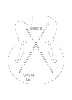 Plantilla Estilo Benedetto Guitarra Archtop Cutaway