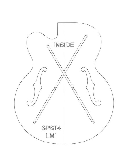Plantilla Estilo Benedetto Guitarra Archtop Cutaway