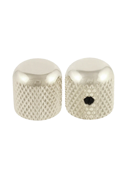 Bouton de Potentiomètre Métallique Dôme Nickel Allparts | Maderas Barber