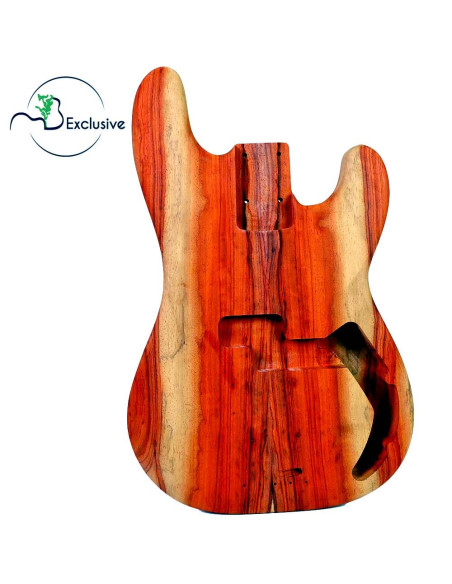 Corps Padouk Bariolé Terminé Basse Électrique Style Precision MB Exclusive