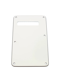 Slotted Tremolo Spring Cover Backplate White 3-ply