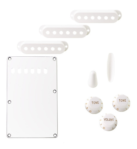 plastic white parts for stratocaster