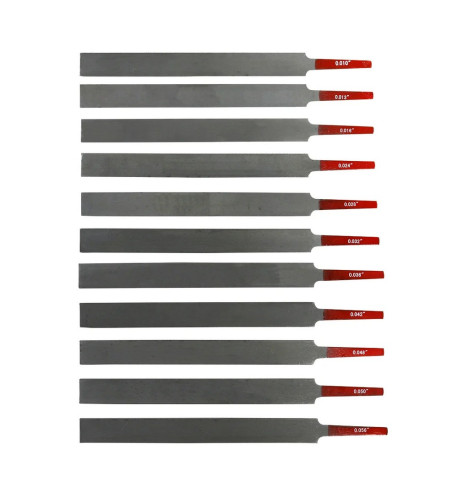 Set de 11 limes rainurage de sillets de tête