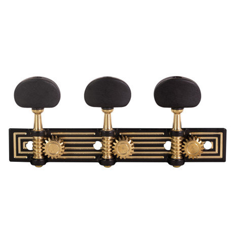 Clavijero Aparicio Guitarra Clásica Modelo Teruel Negro-Bronce/Ébano