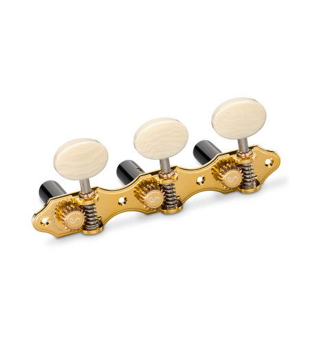 Clavijero Schaller GrandTune Classic Hauser Oro Polybone Post Negro | Maderas Barber