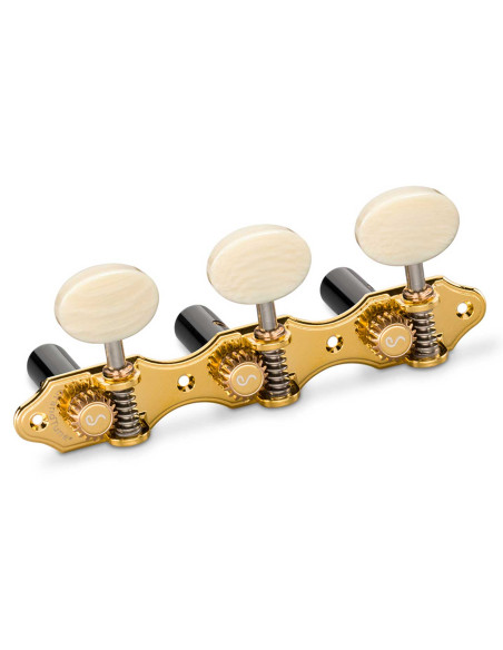 Clavijero Schaller GrandTune Classic Hauser Oro Polybone Post Negro | Maderas Barber