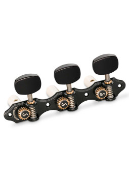 Schaller Machine Head GrandTune Classic Hauser Black Chrome White Posts